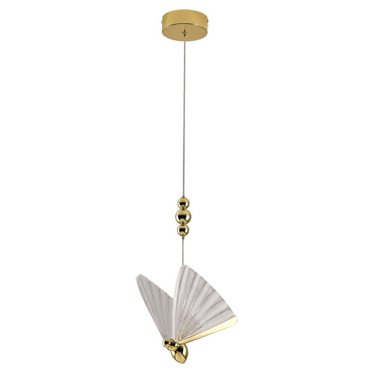 Lampă suspendată aurie LED CCT