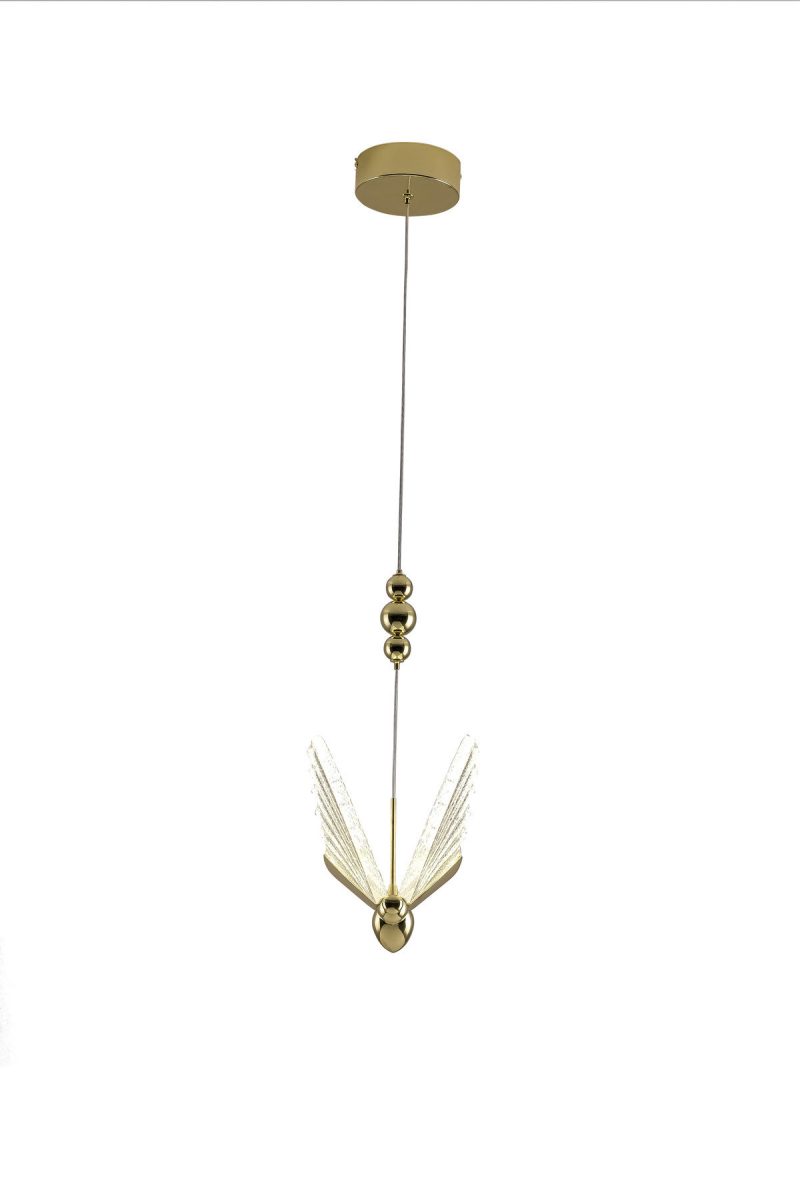 Lampă suspendată aurie LED CCT, iluminat reglabil, Mariposa Light Prestige - imagine 5