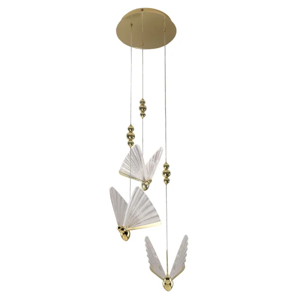 Lampă suspendată aurie LED CCT