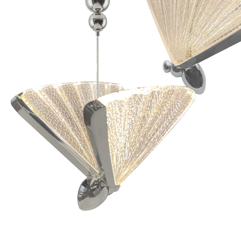 Lampă suspendată argintie 3xLED CCT, formă liniară, Mariposa Light Prestige - imagine 6