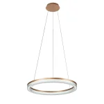 Lampă suspendată aurie-transparentă LED CCT, formă triunghi, Midway Cristal Triangle Light Prestige