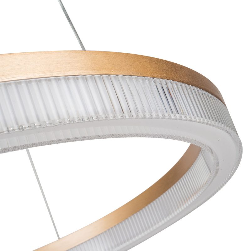 Lampă suspendată aurie-transparentă LED CCT, formă triunghi, Midway Cristal Triangle Light Prestige - imagine 10