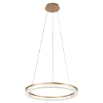Lampă suspendată aurie-transparentă LED CCT, formă triunghi, Midway Cristal Triangle Light Prestige