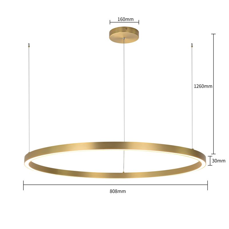 Lampă suspendată Midway aurie LED 3000K Light Prestige