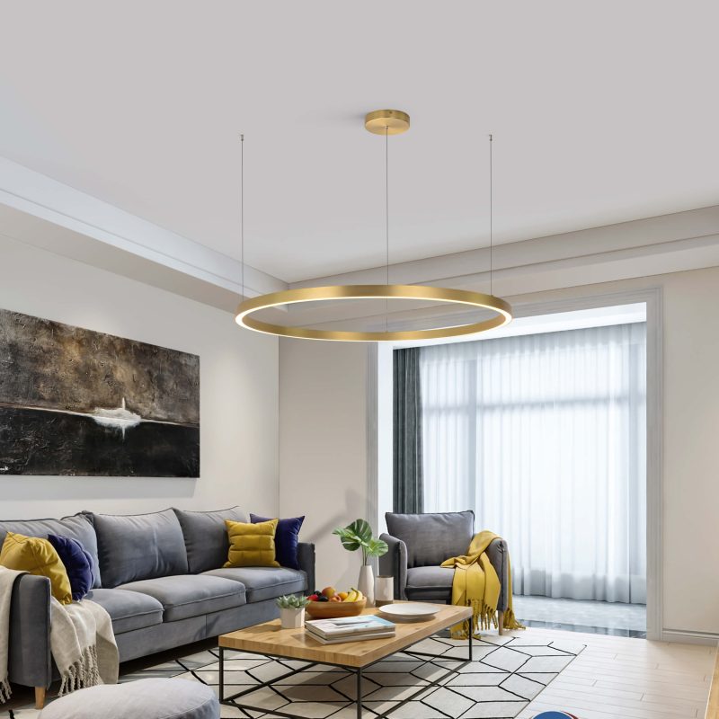 Lampă suspendată Midway aurie LED 3000K Light Prestige