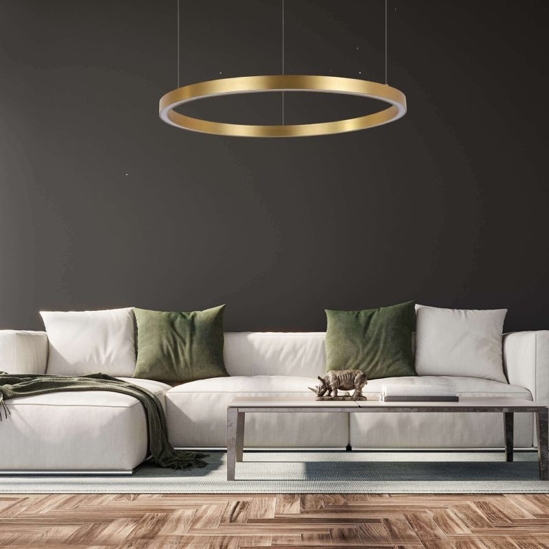 Lampă suspendată Midway aurie LED 3000K Light Prestige