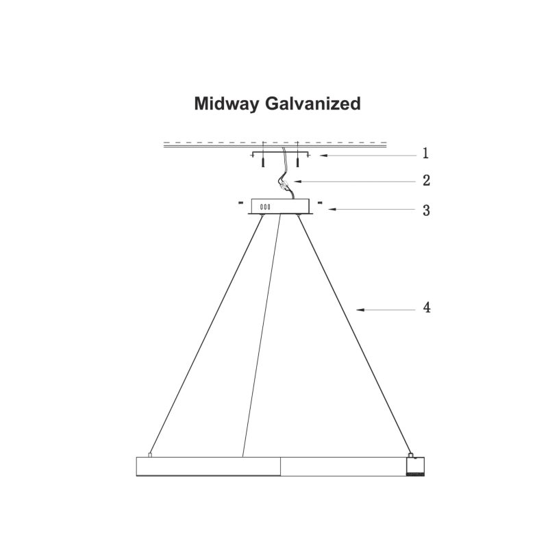 Lampă suspendată Midway Shiny aurie LED 3000K Light Prestige