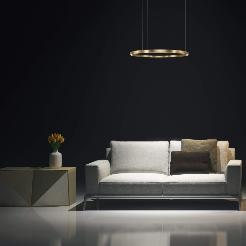 Lampă suspendată Midway aurie LED 3000K Light Prestige