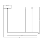 Lampă suspendată Midway aurie LED 3000K Light Prestige