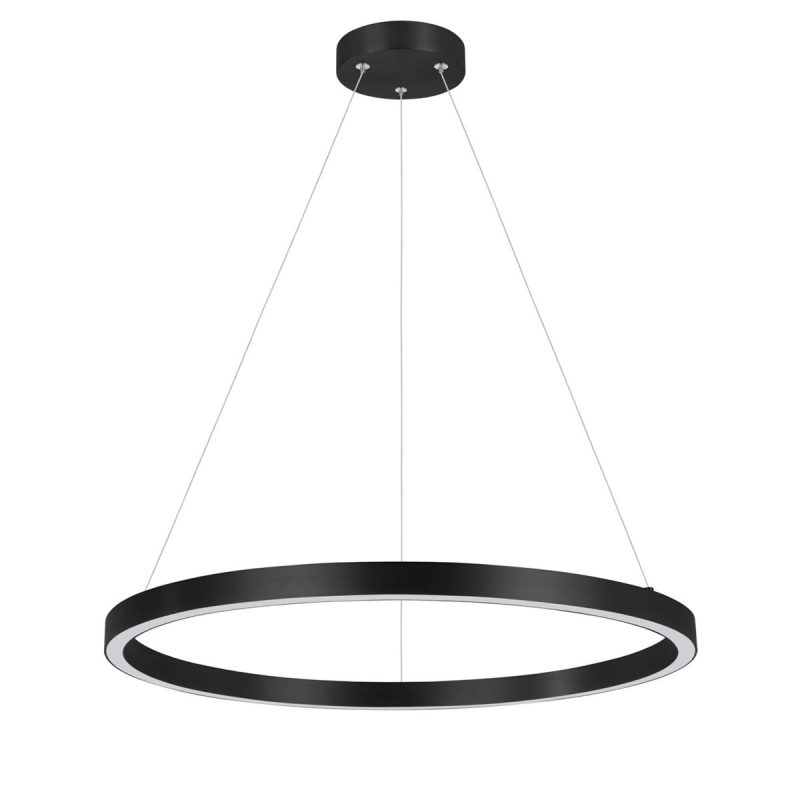 Lampă suspendată Midway Triangle neagră LED 3000K Light Prestige