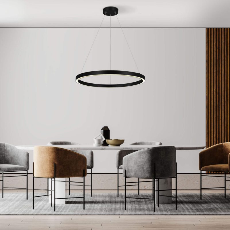 Lampă suspendată Midway Triangle neagră LED 3000K Light Prestige - imagine 5