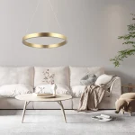 Lampă suspendată Midway Triangle aurie LED 3000K Light Prestige