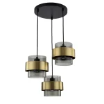 Lampă suspendată fumurie 3xE27, stil modern, Miele Light Prestige