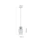 Lampă suspendată fumurie 1xE27, stil modern, Miele Light Prestige