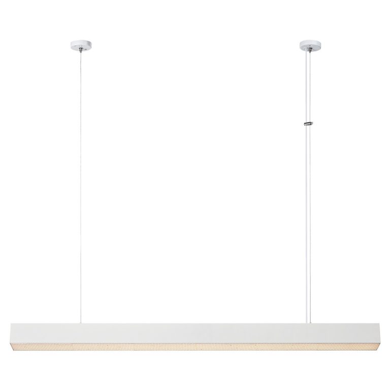 Lampă suspendată L albă