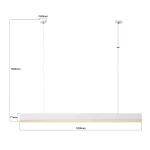 Lampă suspendată L albă, control inteligent Tuya, LED CCT, Mira Light Prestige