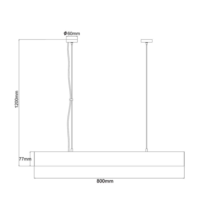 Lampă suspendată M albă, control inteligent Tuya, LED CCT, Mira Light Prestige - imagine 7