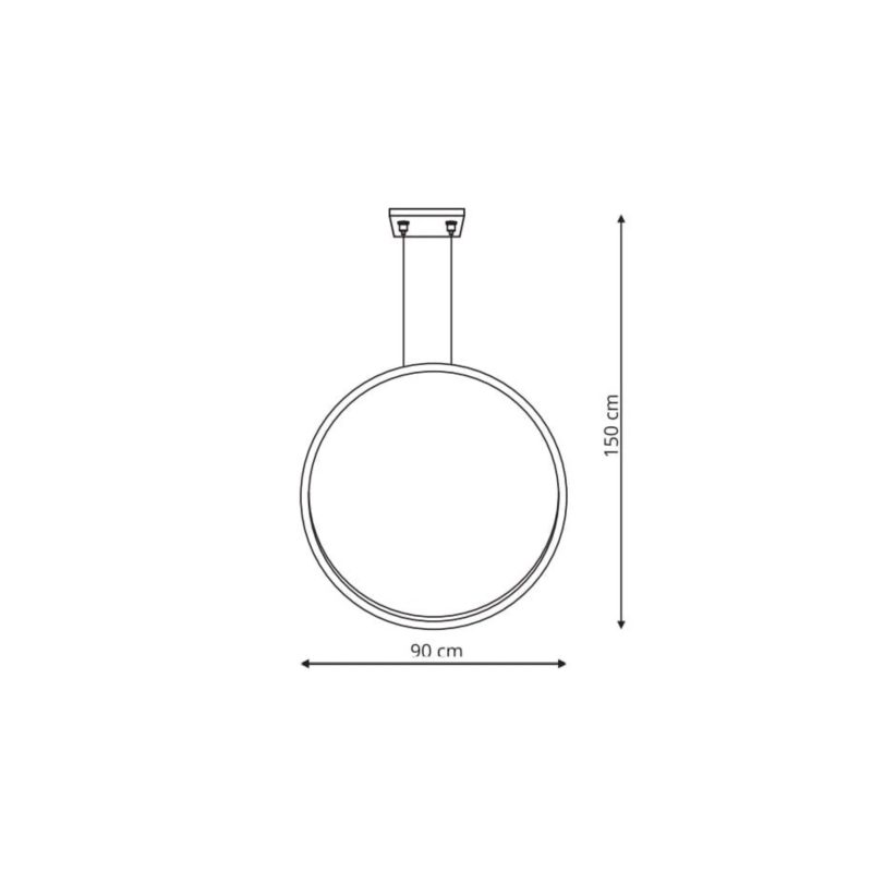 Lampă suspendată albă LED 3000K, model L, Mirror Light Prestige