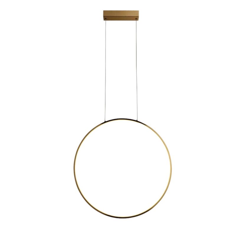 Lampă suspendată aurie, IP44, LED CCT, dimensiune L, Mirror Light Prestige