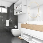 Lampă suspendată aurie, IP44, LED CCT, dimensiune L, Mirror Light Prestige