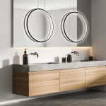 Lampă suspendată neagră, IP44, LED CCT, dimensiune S, Mirror Light Prestige
