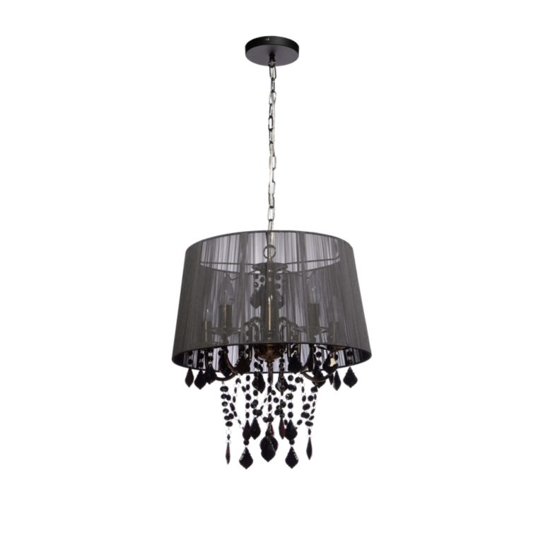 Lampă suspendată Mona neagră 5xE14 Light Prestige