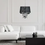 Lampă suspendată Mona neagră 5xE14 Light Prestige