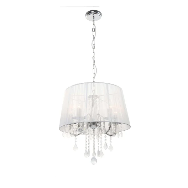 Lampă suspendată Mona argintie 5xE14 Light Prestige