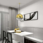 Lampă suspendată aurie 1xE14, stil elegant, Palla Light Prestige