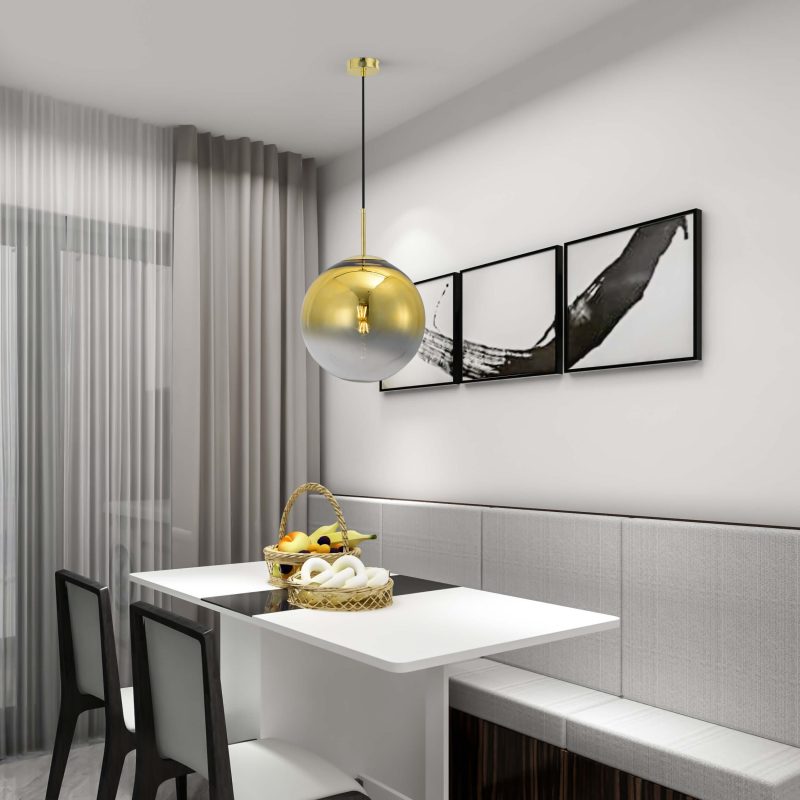 Lampă suspendată aurie 1xE14, stil elegant, Palla Light Prestige - imagine 4
