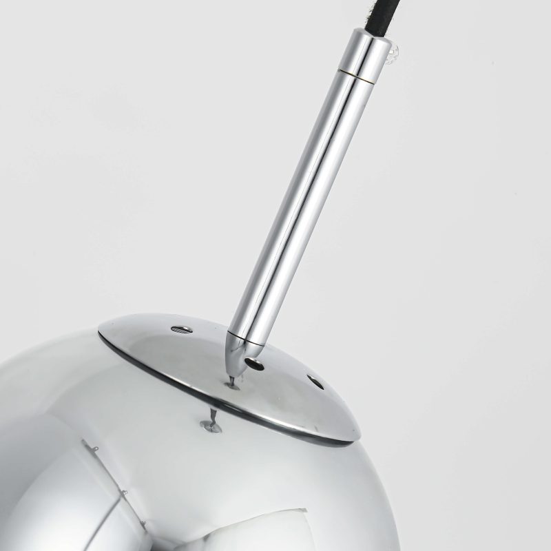 Lampă suspendată crom 1xE14, formă glob, Palla Light Prestige