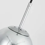 Lampă suspendată crom 1xE14, formă glob, Palla Light Prestige