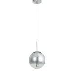 Lampă suspendată crom 1xE14, formă glob, Palla Light Prestige