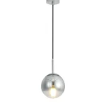 Lampă suspendată crom 1xE14, formă glob, Palla Light Prestige