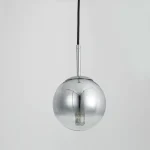 Lampă suspendată crom 1xE14, formă glob, Palla Light Prestige