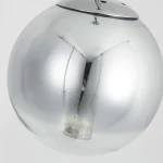 Lampă suspendată crom 1xE14, formă glob, Palla Light Prestige