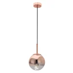 Lampă suspendată cupru 1xE14, formă glob, Palla Light Prestige