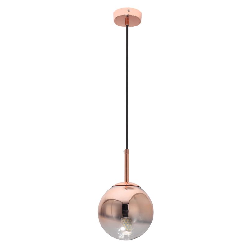 Lampă suspendată cupru 1xE14, formă glob, Palla Light Prestige - imagine 7