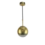 Lampă suspendată aurie 1xE14, formă glob, Palla Light Prestige
