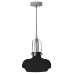 Lampă suspendată neagră 1xE27, formă minimalistă, Piano Light Prestige
