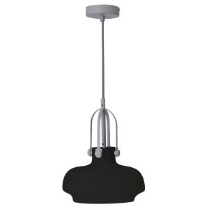 Lampă suspendată neagră 1xE27