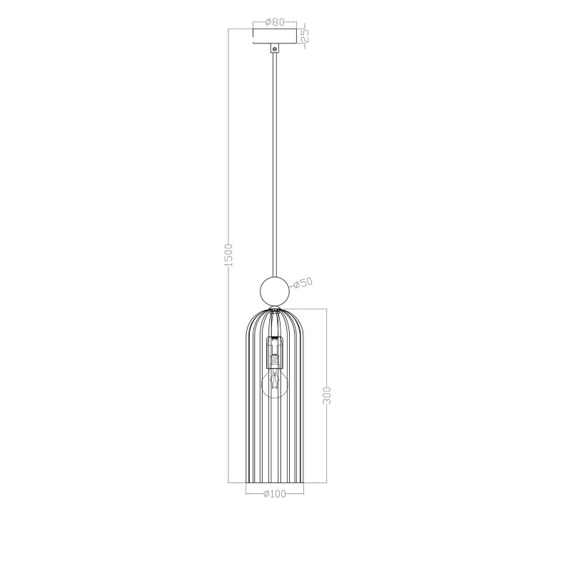 Lampă suspendată chihlimbar 1xE14, design elegant, Piega Light Prestige