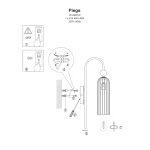 Lampă suspendată chihlimbar 1xE14, design elegant, Piega Light Prestige