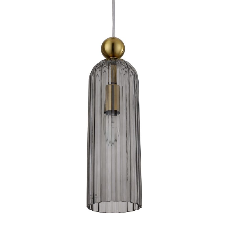 Lampă suspendată fumurie 1xE14, design elegant, Piega Light Prestige
