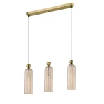 Lampă suspendată chihlimbar 3xE14, design elegant, Piega Light Prestige