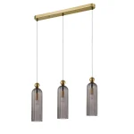 Lampă suspendată fumurie 3xE14, design elegant, Piega Light Prestige