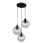 Lampă suspendată neagră 3xE27, iluminat interior, Puerto Light Prestige