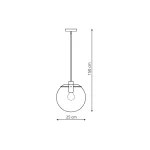 Lampă suspendată Puerto neagră 1xE27 Light Prestige