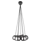 Lampă suspendată grafit cu 7 becuri E14, stil elegant modern, Punto Light Prestige