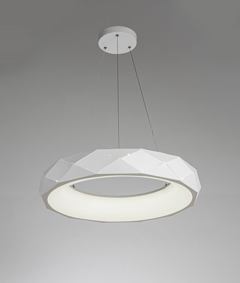 Lampă suspendată albă LED 4000K, iluminat modern, Reus Light Prestige